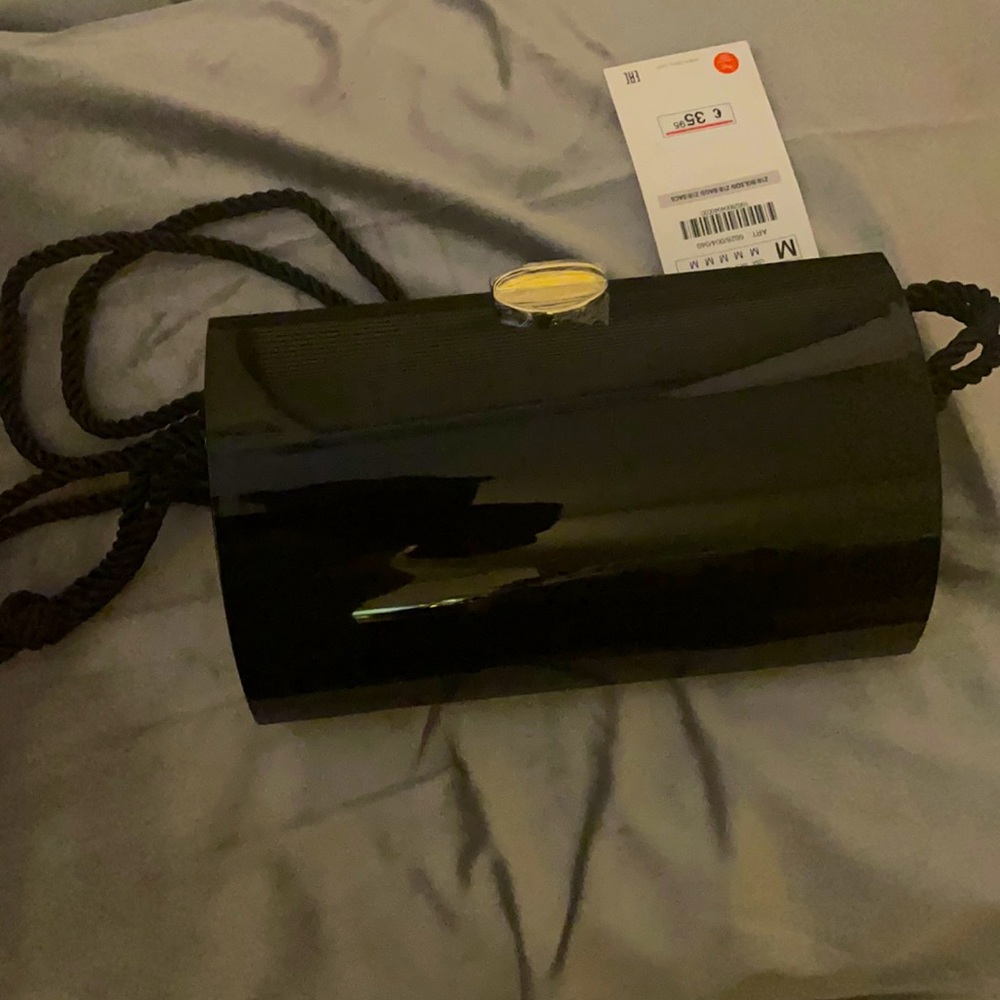 Black acrylic clutch